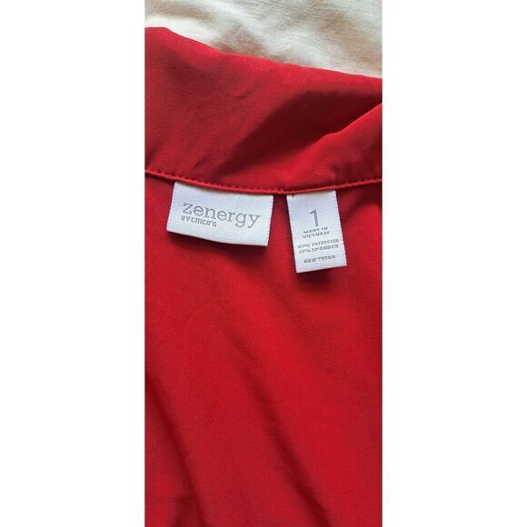 Red Zenergy by Chicos Full Zip Jacket Size Small - Picture 7 of 9